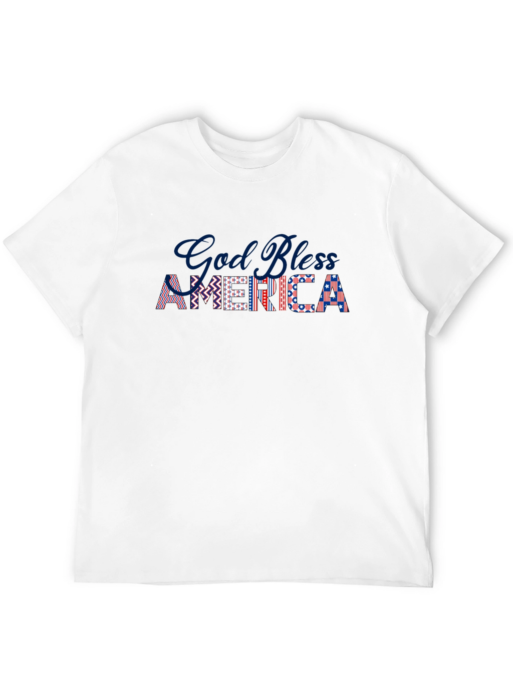 God Bless America Patriotic Graphic T-Shirt