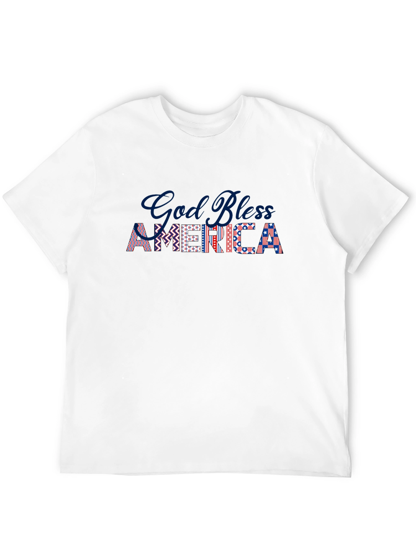 God Bless America Patriotic Graphic T-Shirt