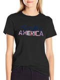 God Bless America Patriotic Graphic T-Shirt