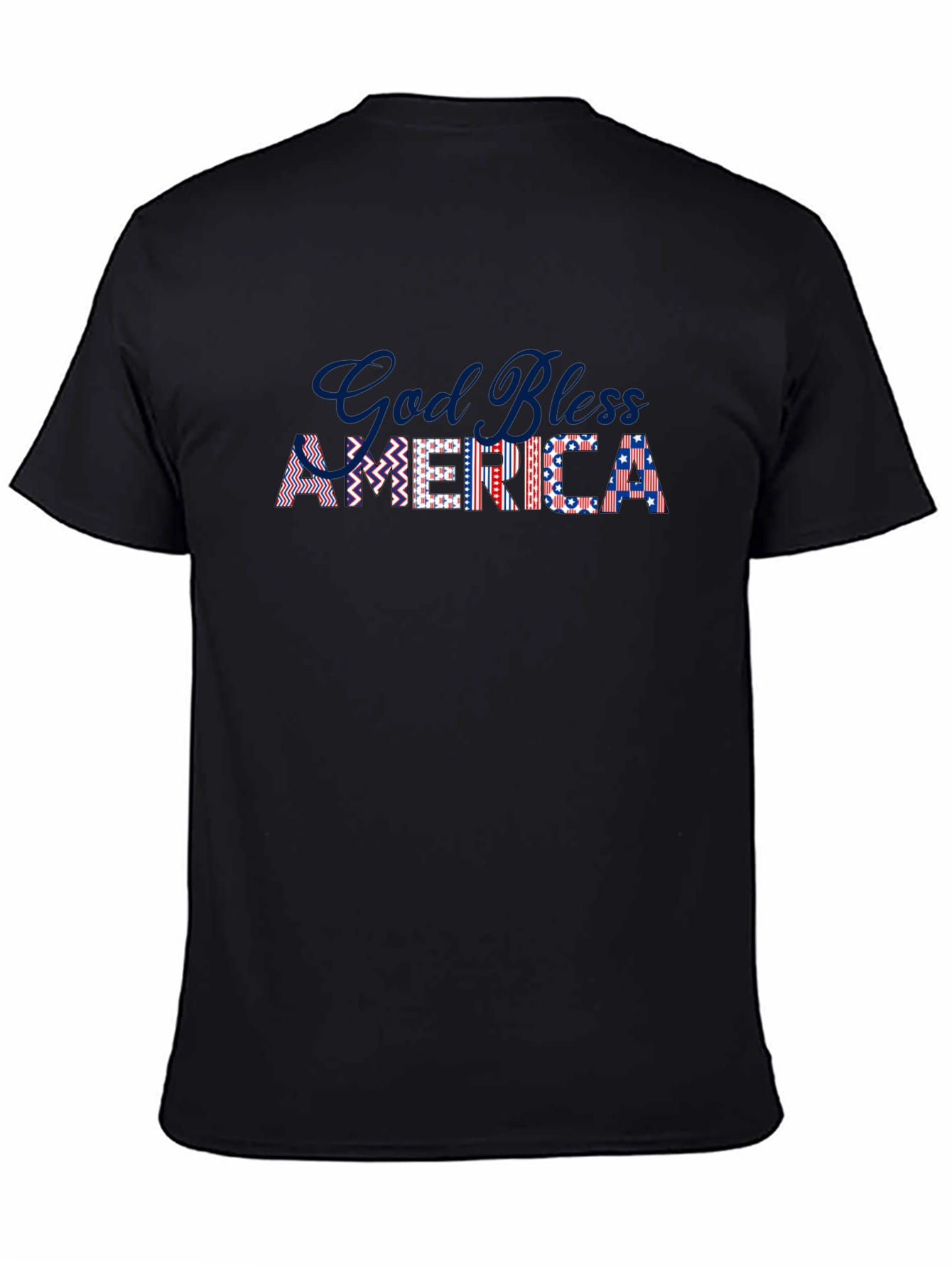 God Bless America Patriotic Graphic T-Shirt