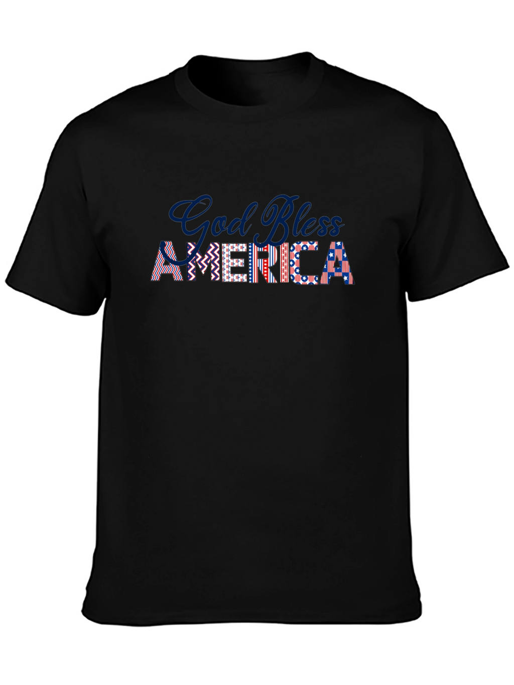God Bless America Patriotic Graphic T-Shirt