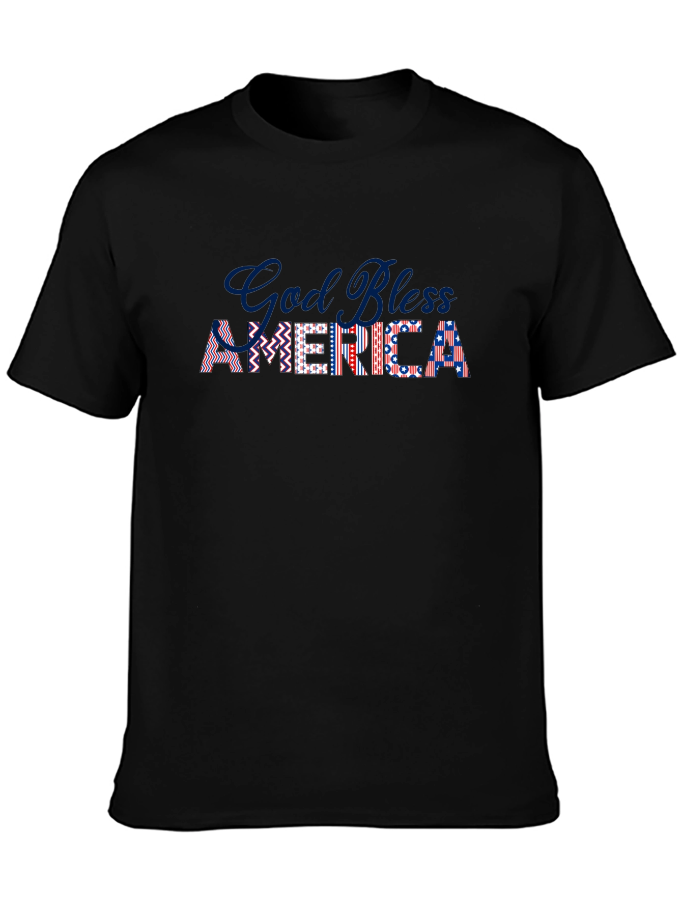 God Bless America Patriotic Graphic T-Shirt