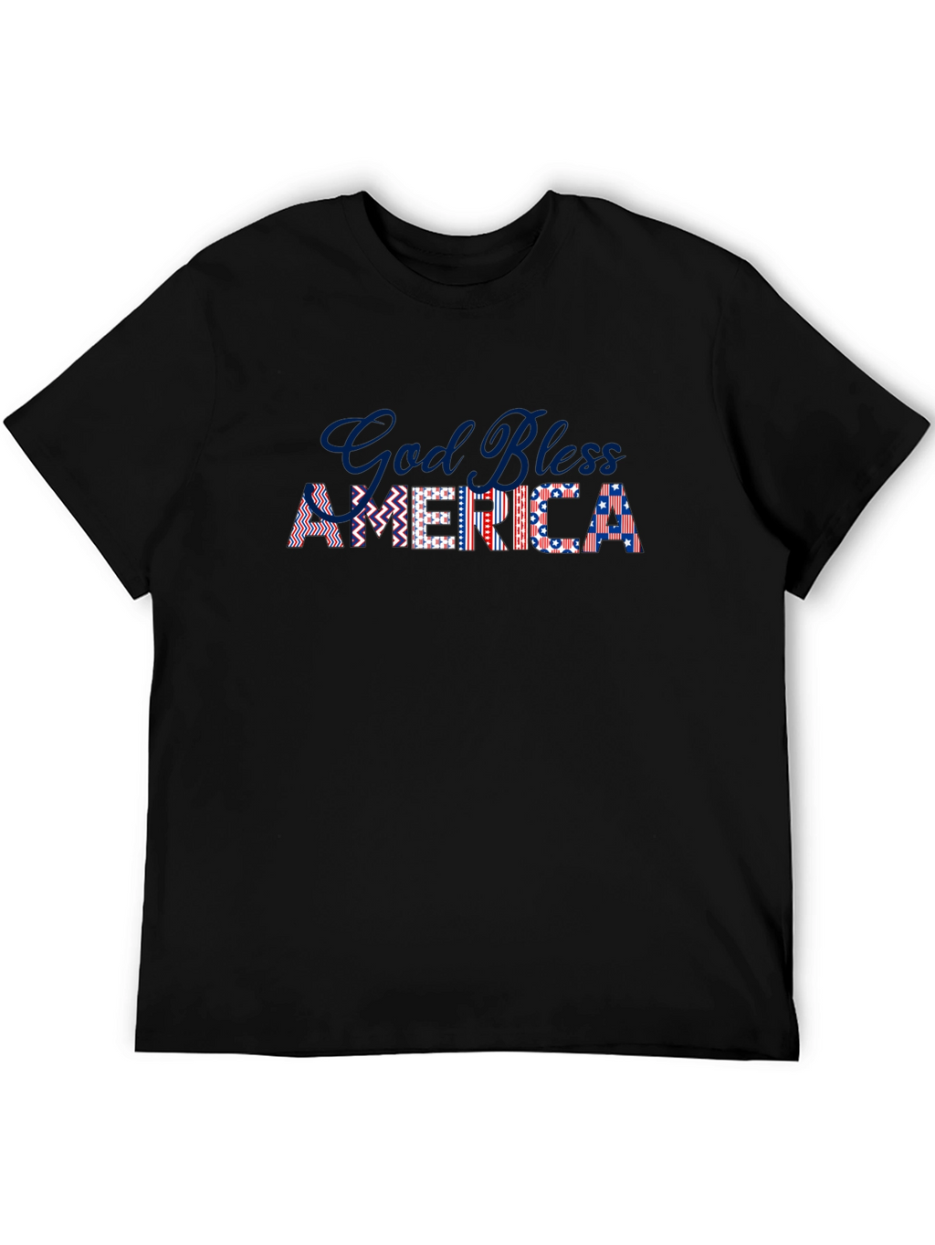 God Bless America Patriotic Graphic T-Shirt