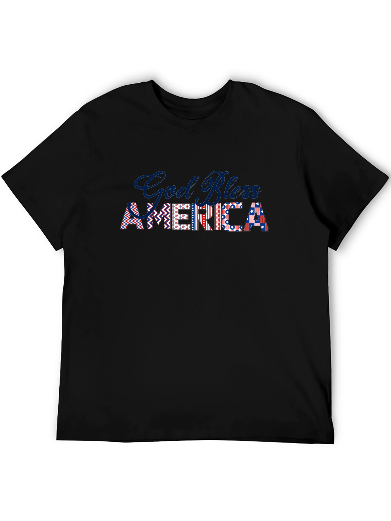 God Bless America Patriotic Graphic T-Shirt