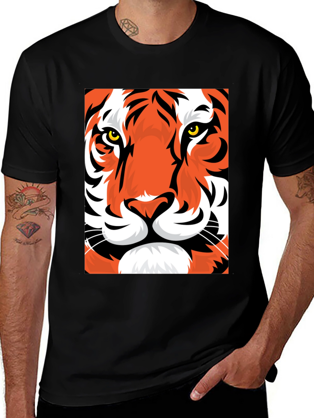Tiger Graphic Tee - Bold Animal Print T-Shirt