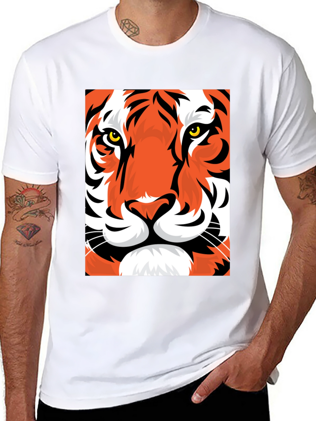 Tiger Graphic Tee - Bold Animal Print T-Shirt