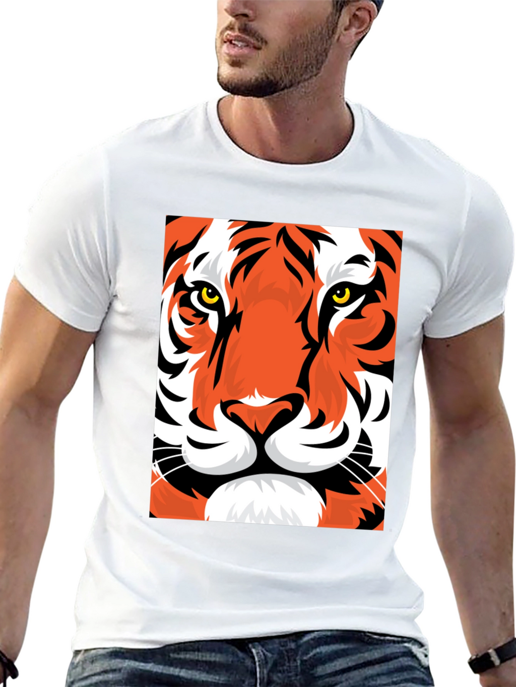 Tiger Graphic Tee - Bold Animal Print T-Shirt