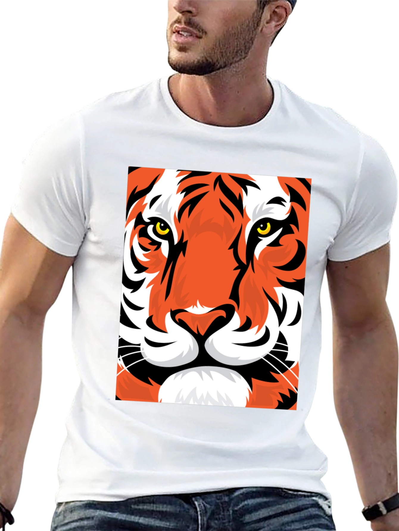 Tiger Graphic Tee - Bold Animal Print T-Shirt