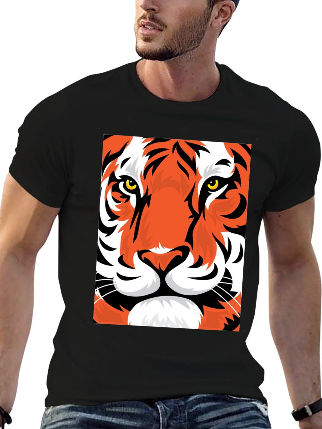 Tiger Graphic Tee - Bold Animal Print T-Shirt
