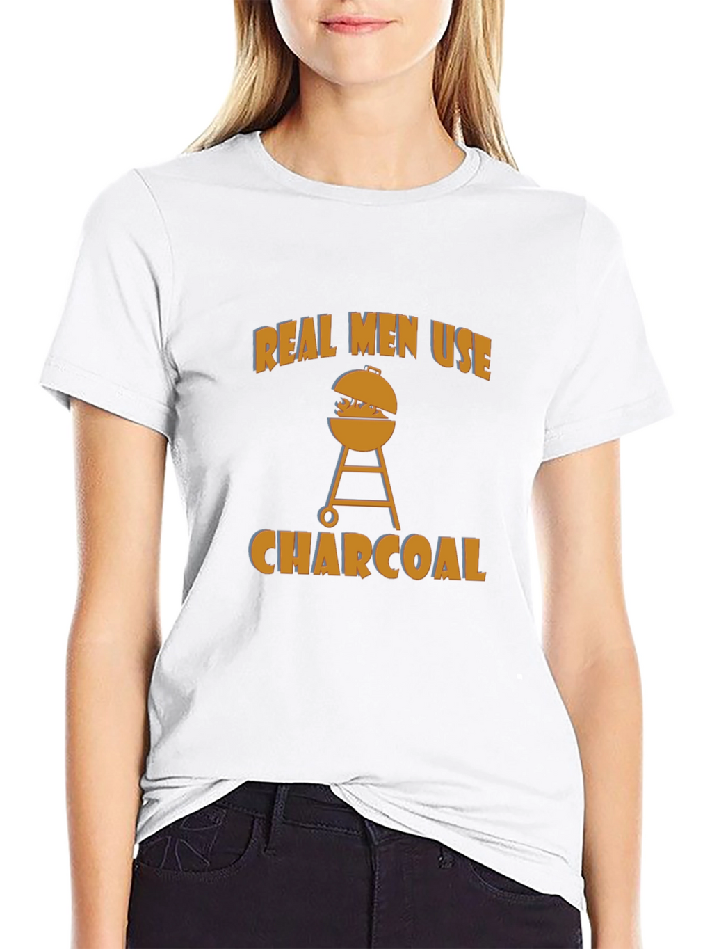 Real Men Use Charcoal BBQ T-Shirt