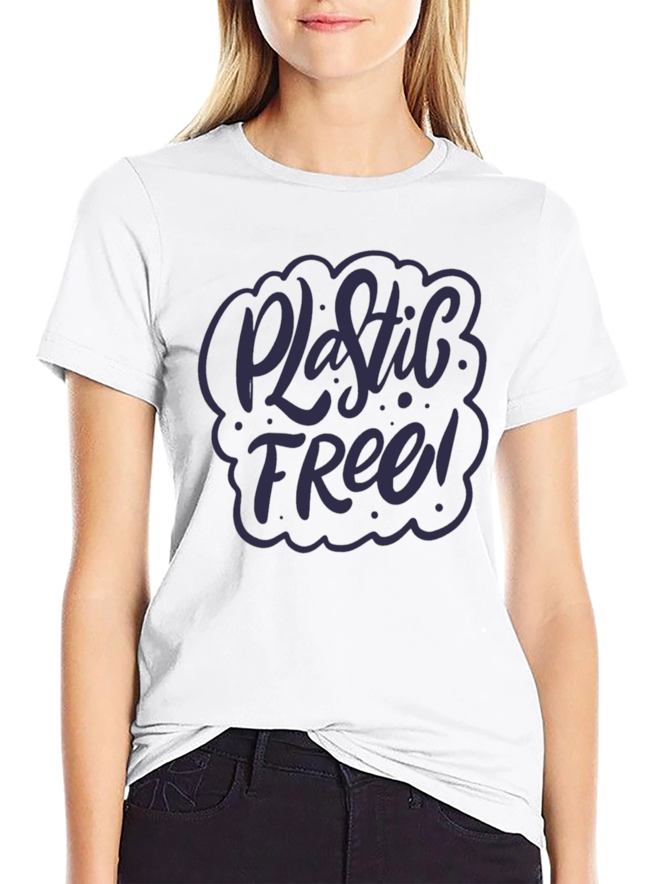 Plastic Free T-Shirt - Eco-Friendly Black Tee