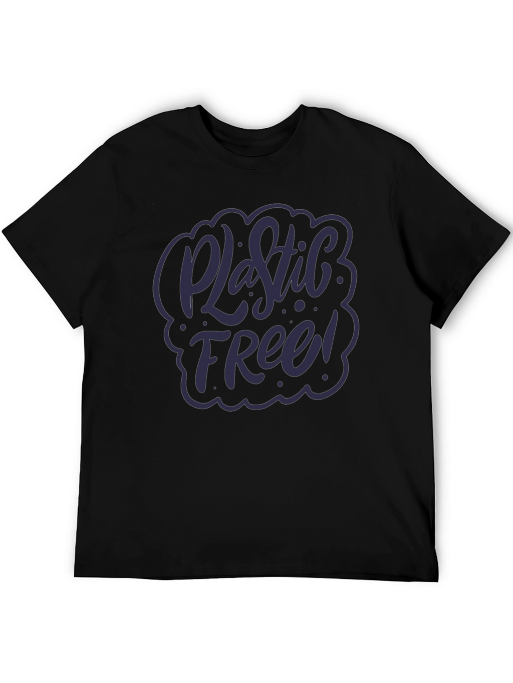 Plastic Free T-Shirt - Eco-Friendly Black Tee