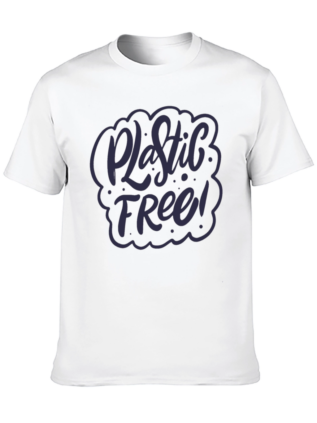 Plastic Free T-Shirt - Eco-Friendly Black Tee