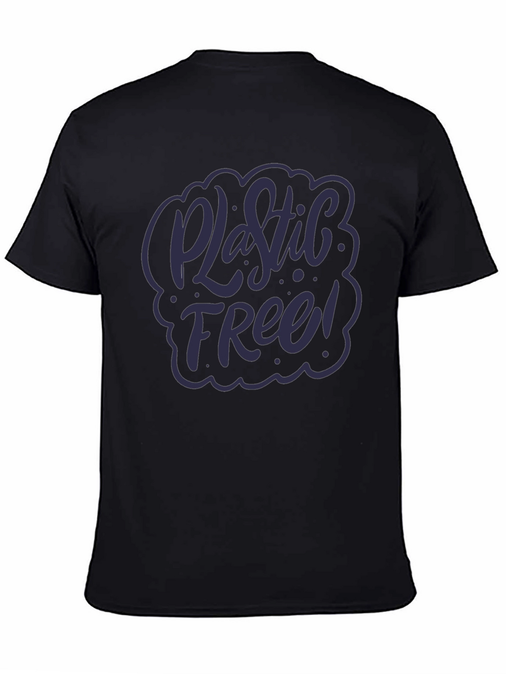 Plastic Free T-Shirt - Eco-Friendly Black Tee