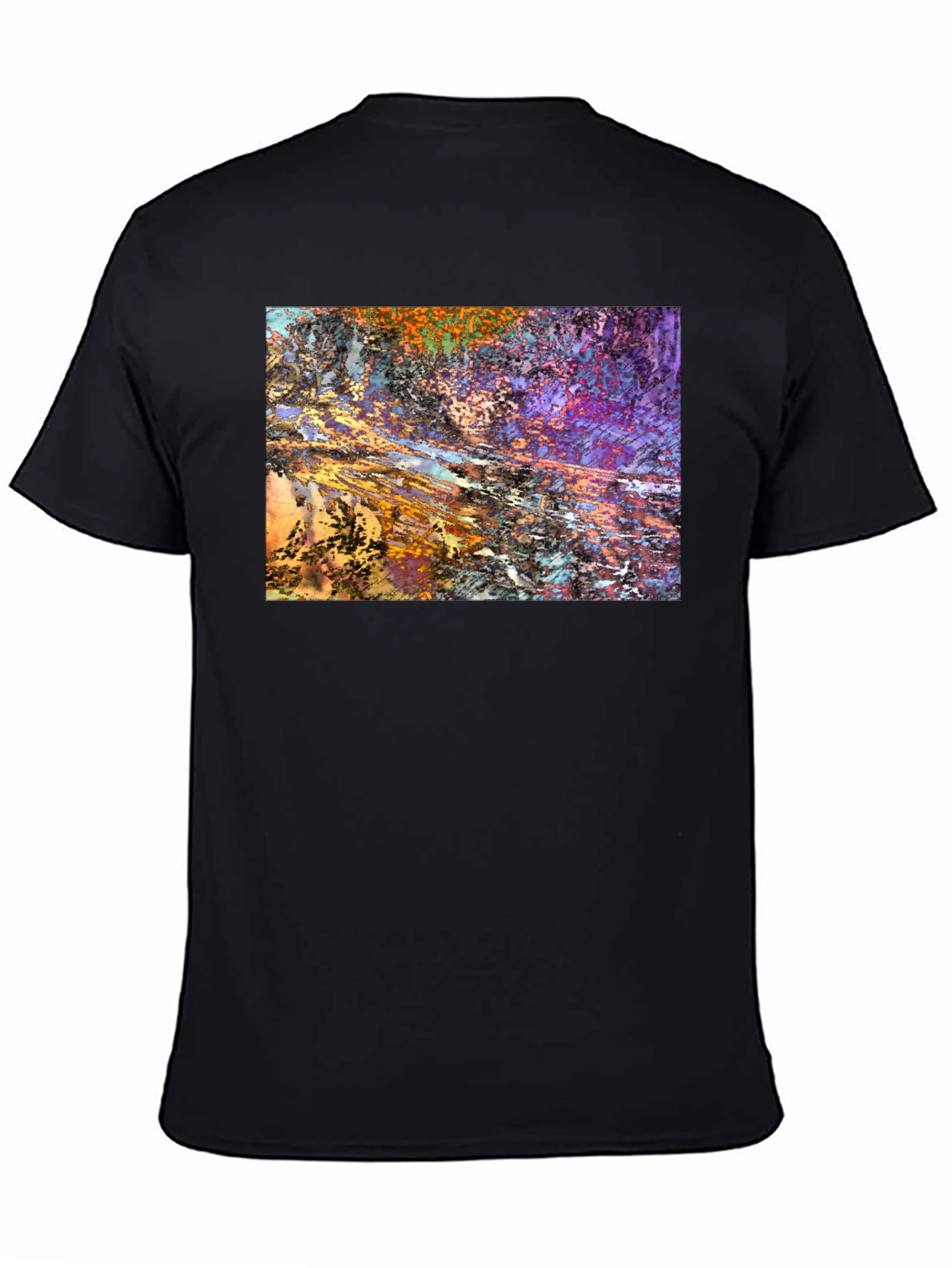 Abstract Art Print Black T-Shirt