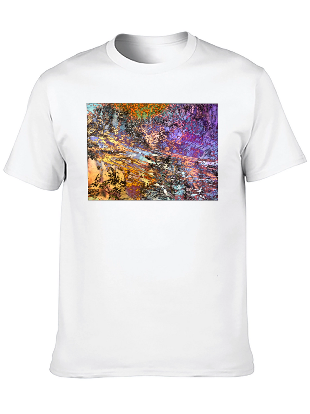 Abstract Art Print Black T-Shirt