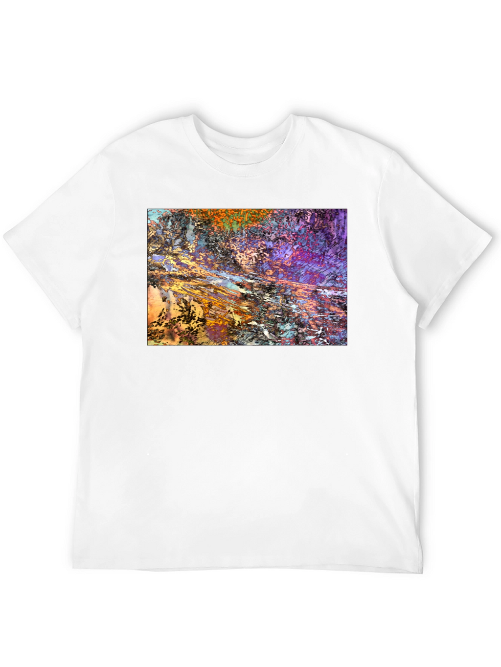 Abstract Art Print Black T-Shirt