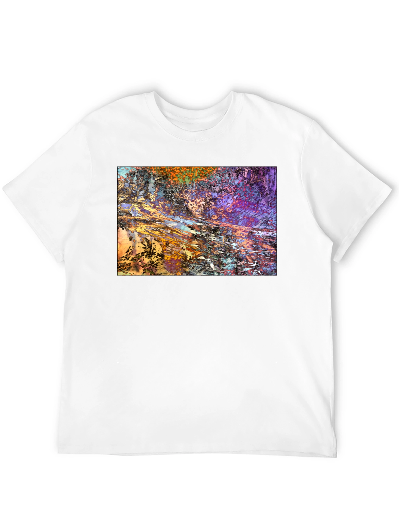 Abstract Art Print Black T-Shirt