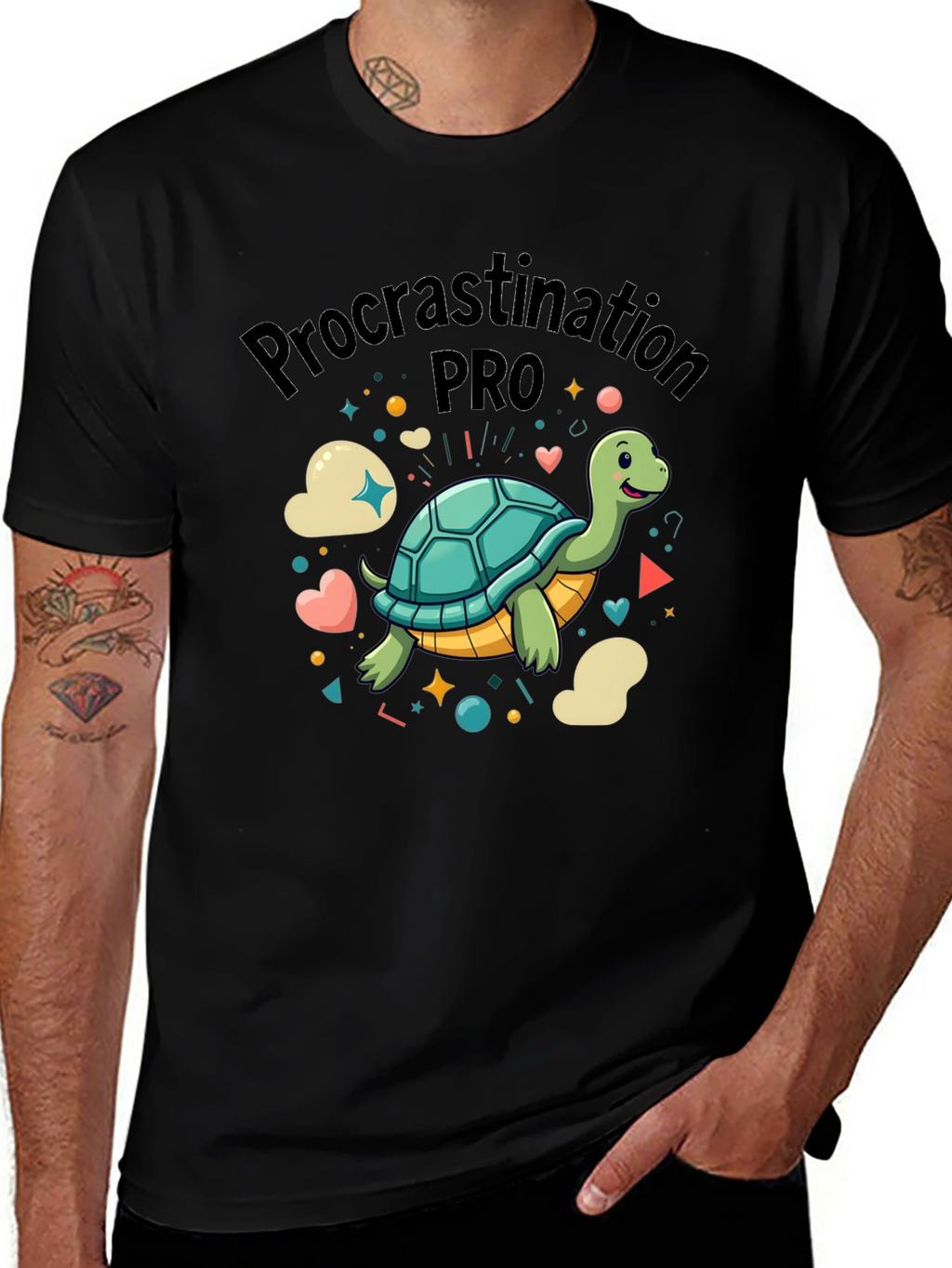 Procrastination Pro Turtle Graphic T-Shirt