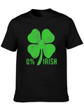 Funny 0% Irish St. Patricks Day Shamrock T-Shirt