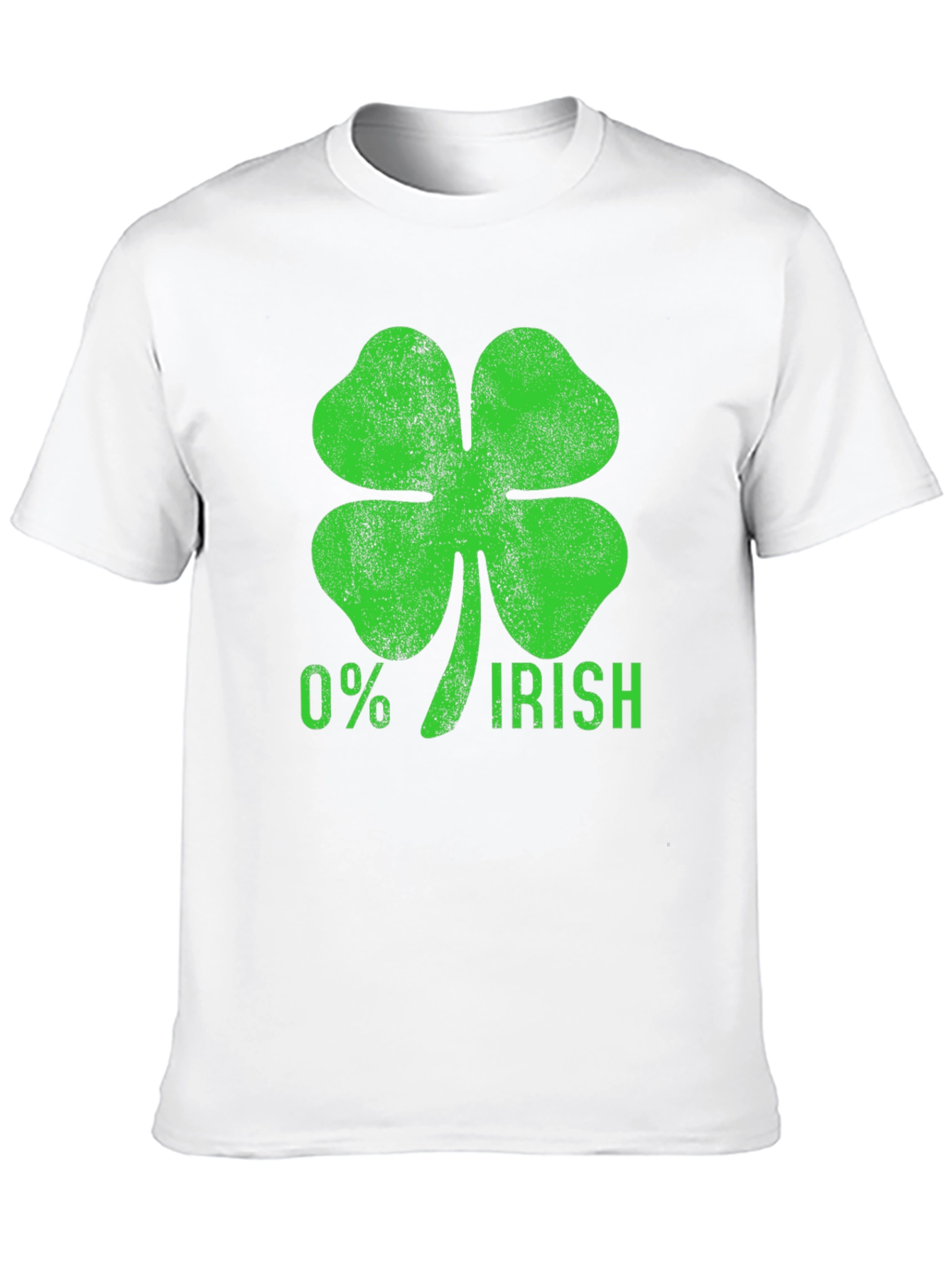 Funny 0% Irish St. Patricks Day Shamrock T-Shirt