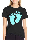 Baby Feet Graphic Tee - New Parent T-Shirt