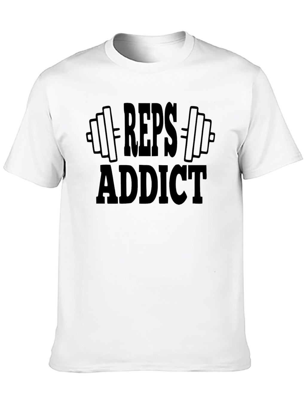 Reps Addict Black T-Shirt - Gym & Fitness Apparel