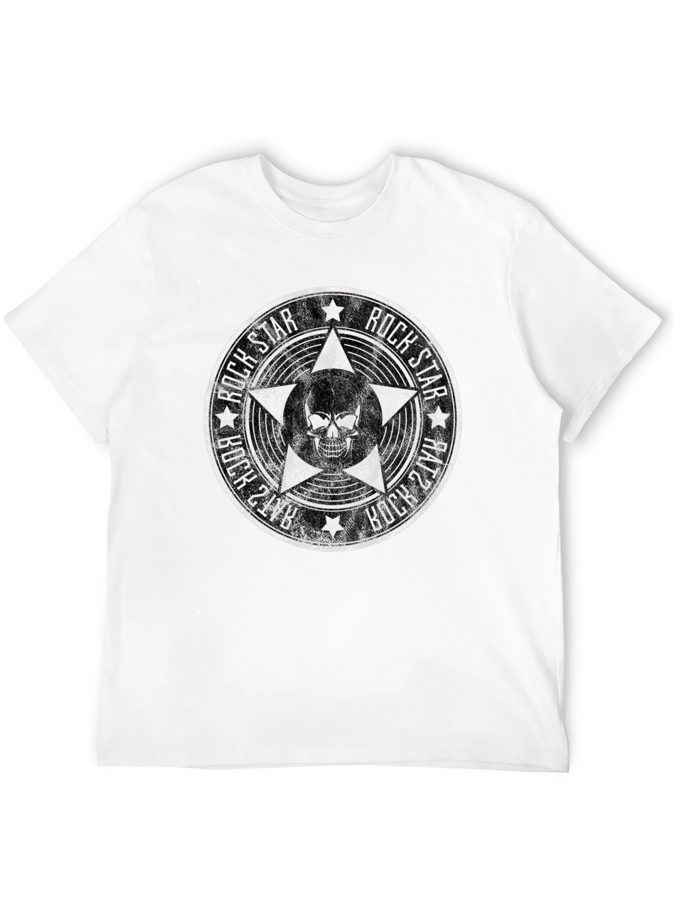 Rock Star Skull T-Shirt - Black Graphic Tee