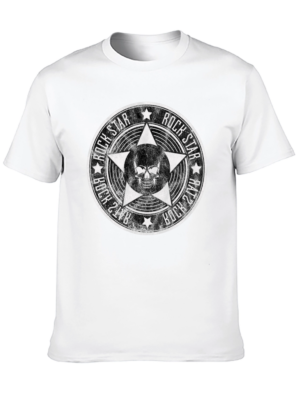 Rock Star Skull T-Shirt - Black Graphic Tee