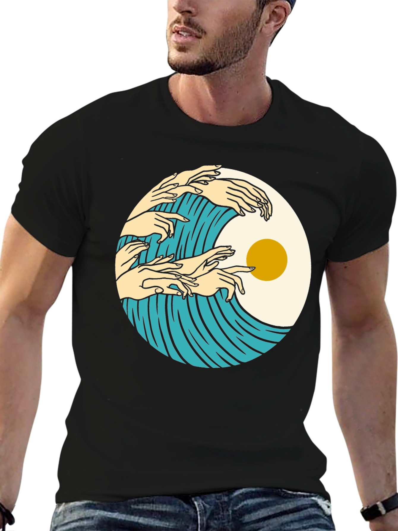 Ocean Wave Hands Graphic Tee