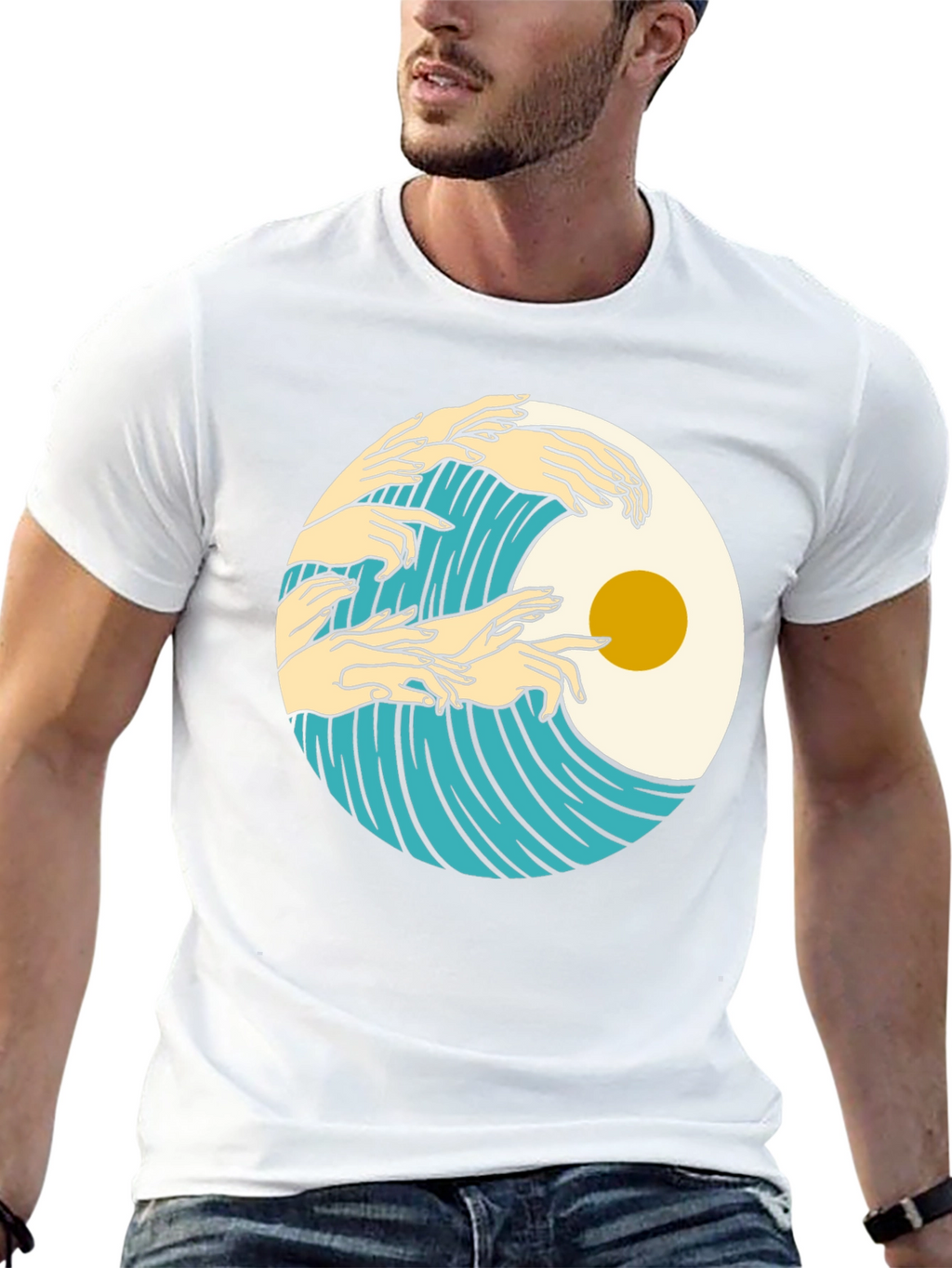 Ocean Wave Hands Graphic Tee