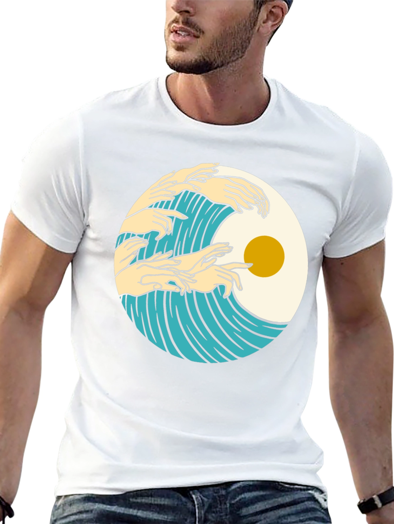 Ocean Wave Hands Graphic Tee
