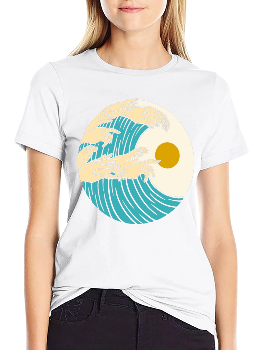 Ocean Wave Hands Graphic Tee