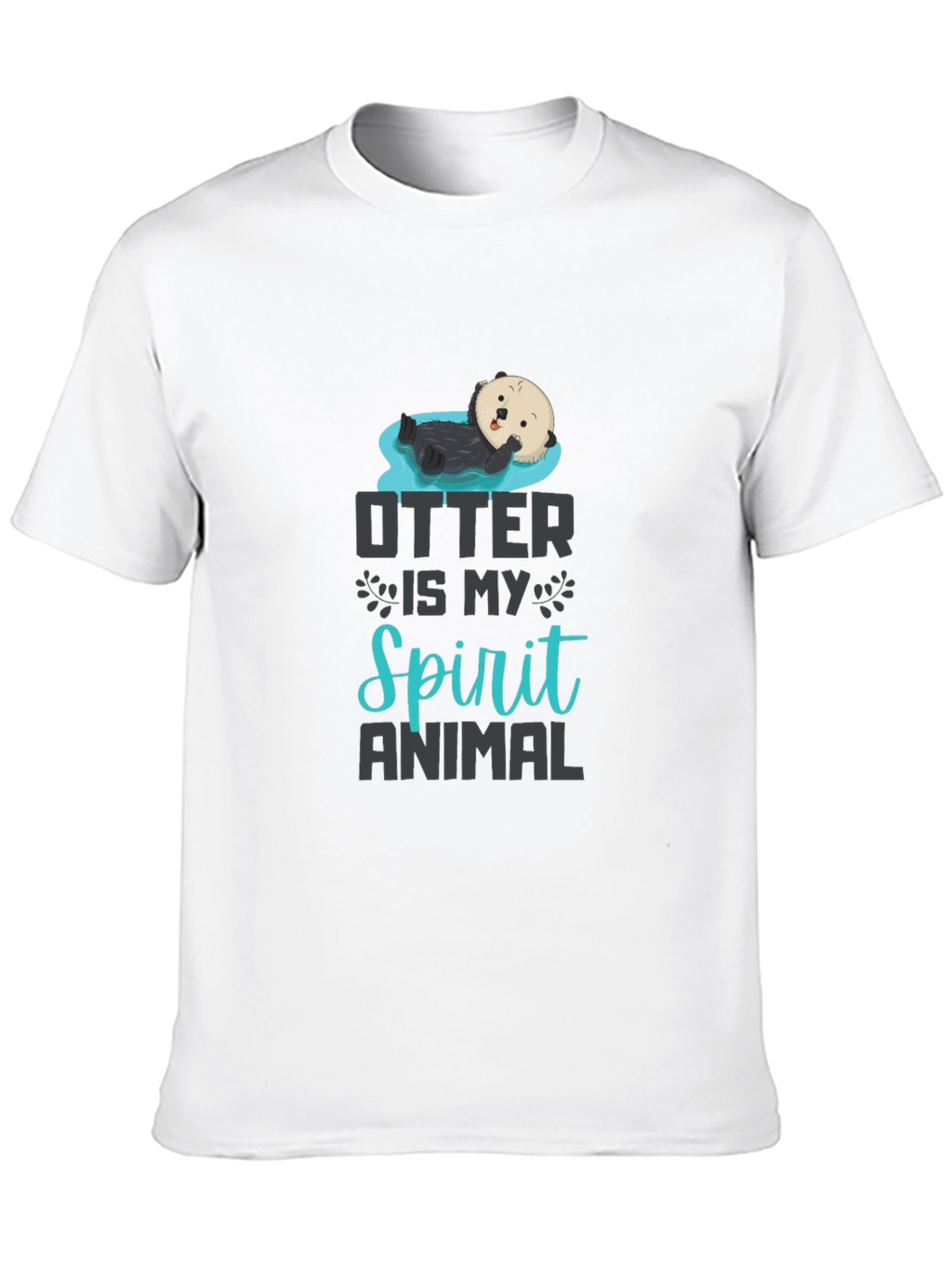Otter Spirit Animal Graphic T-Shirt - Black