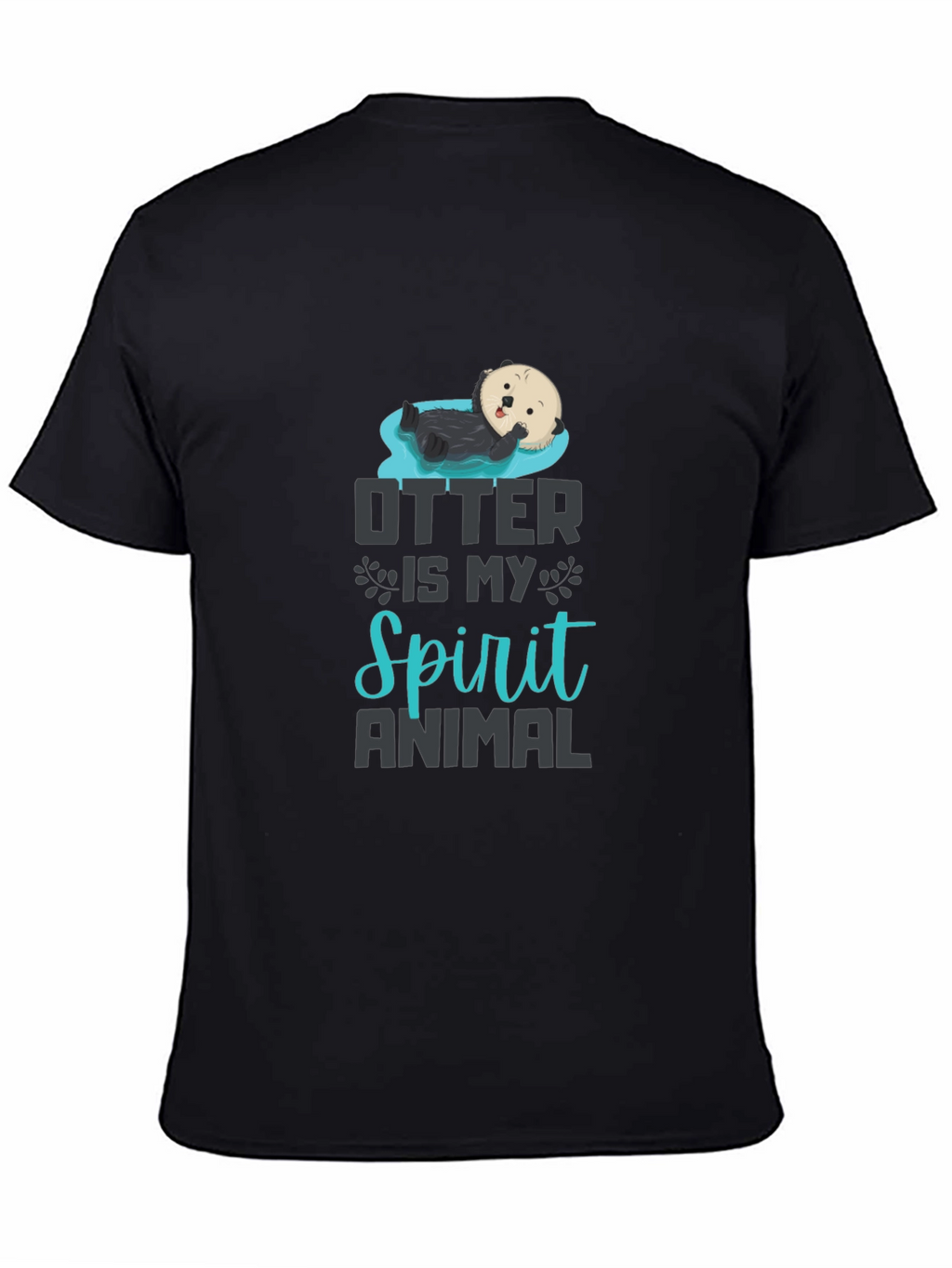 Otter Spirit Animal Graphic T-Shirt - Black
