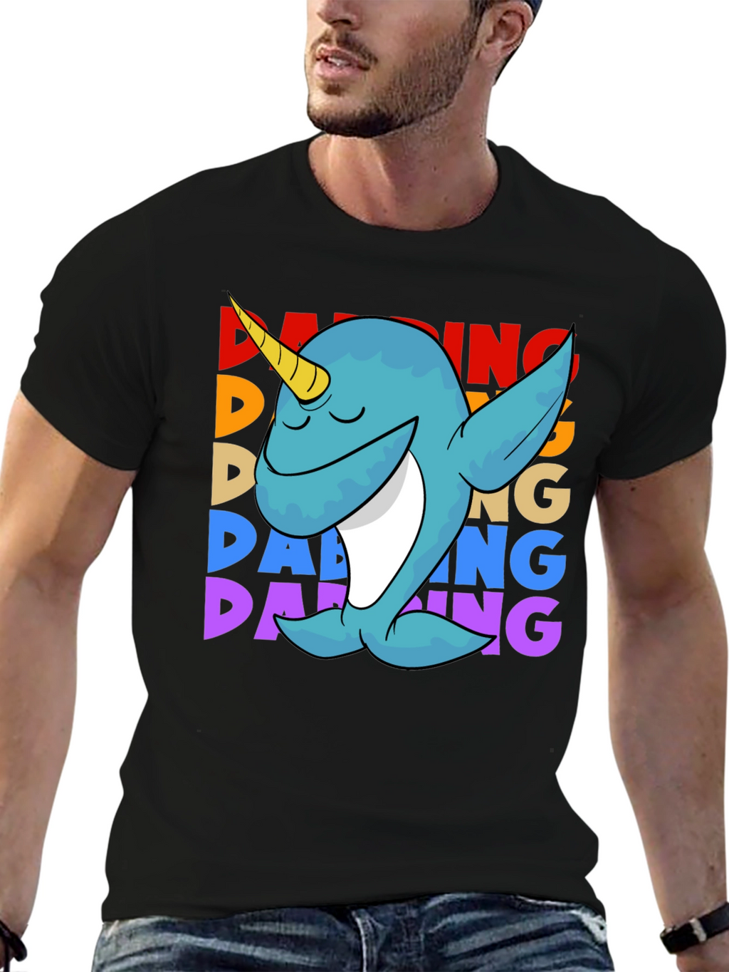 Dabbing Narwhal T-Shirt - Cute & Funny Design