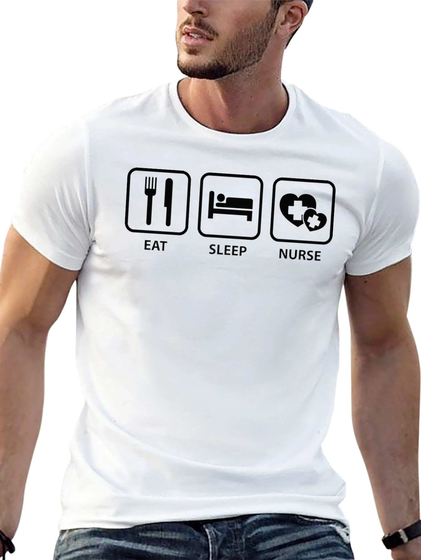 Eat Sleep Nurse T-Shirt - Medical Profession Apparel