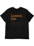 Lacrosse Girl Definition T-Shirt - Sports Fan Apparel