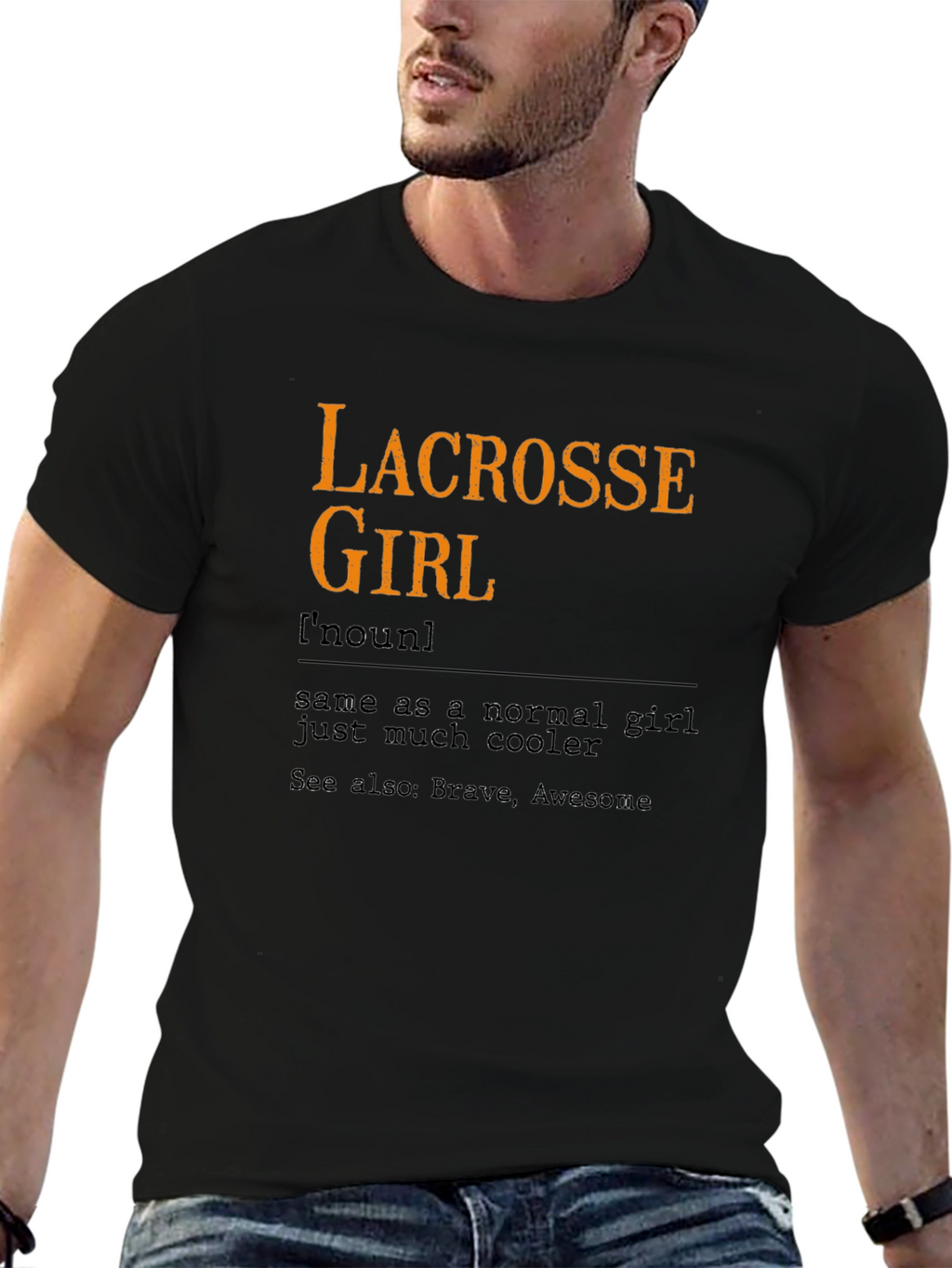 Lacrosse Girl Definition T-Shirt - Sports Fan Apparel