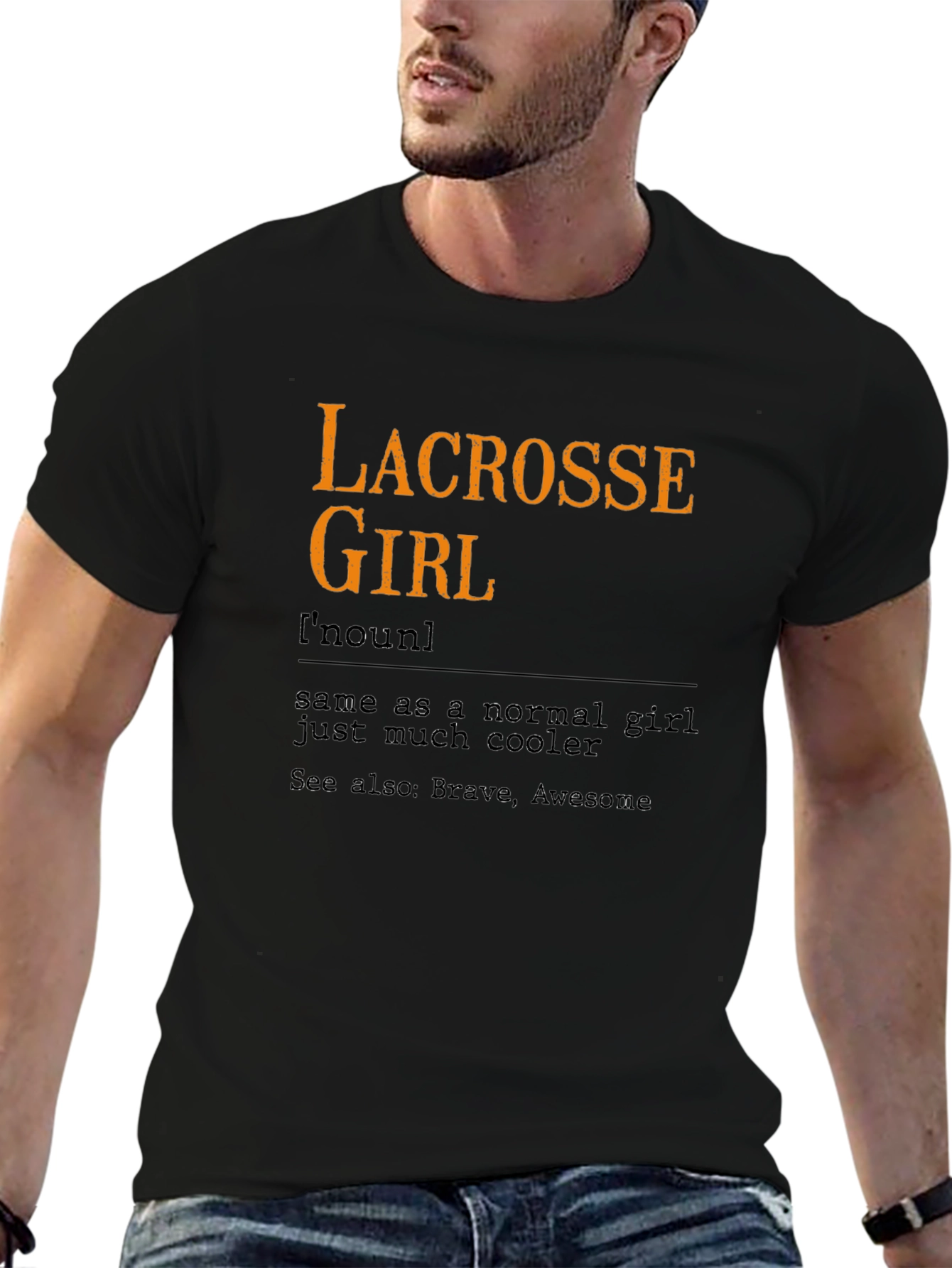 Lacrosse Girl Definition T-Shirt - Sports Fan Apparel