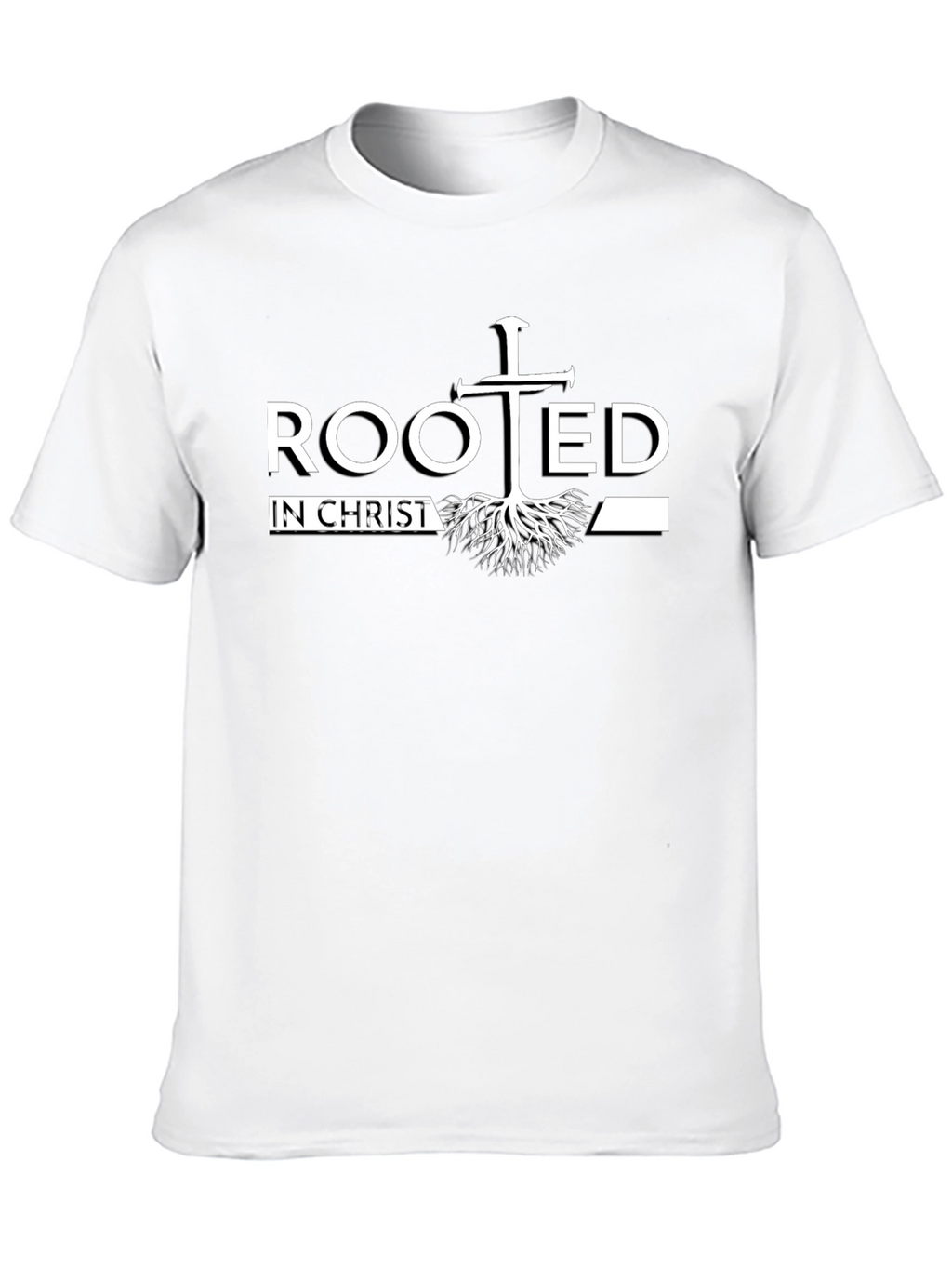 Rooted in Christ Graphic Tee - Christian Faith T-Shirt