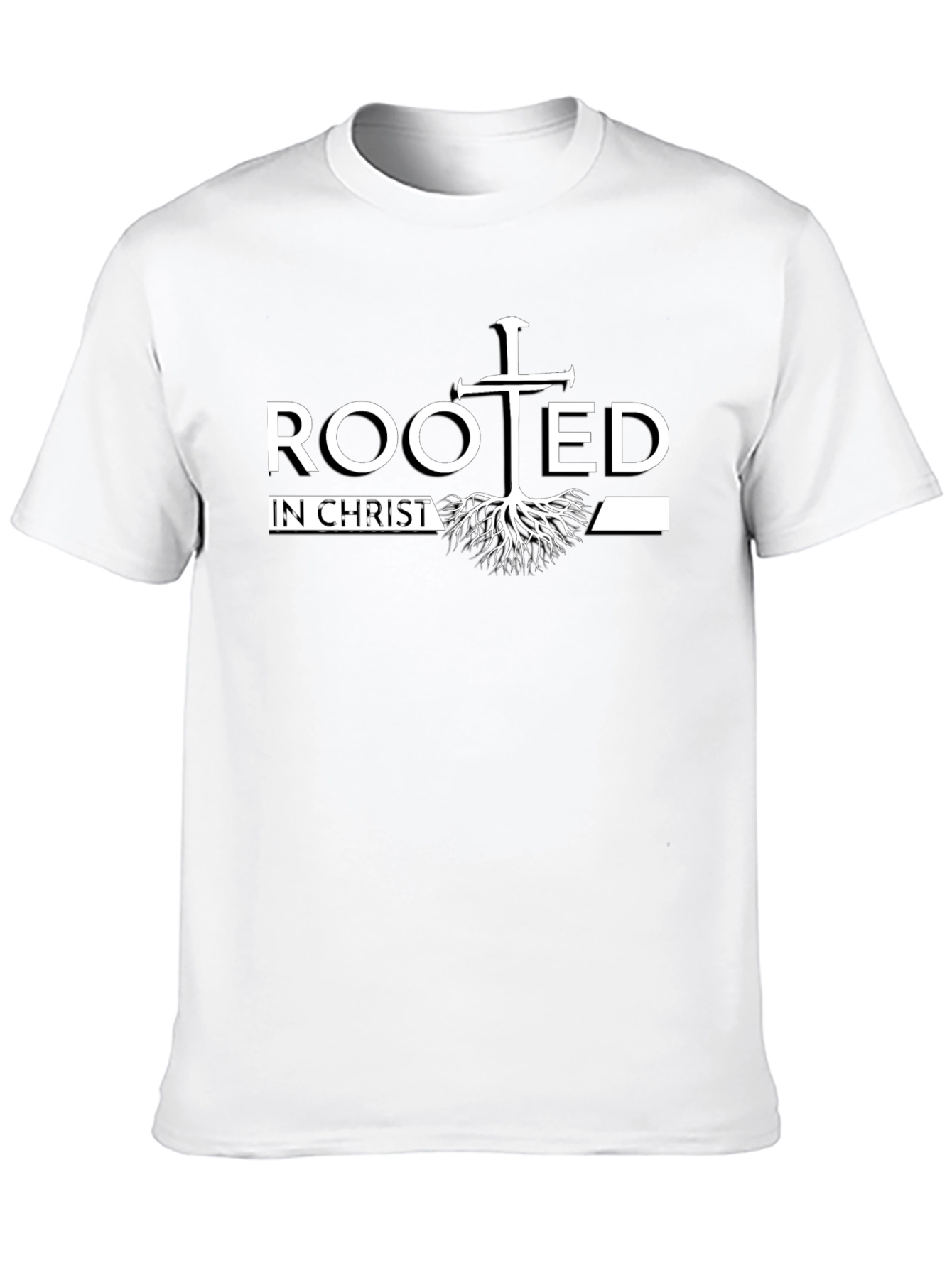 Rooted in Christ Graphic Tee - Christian Faith T-Shirt