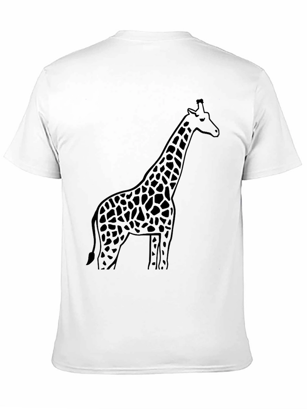 Giraffe Silhouette Black T-Shirt