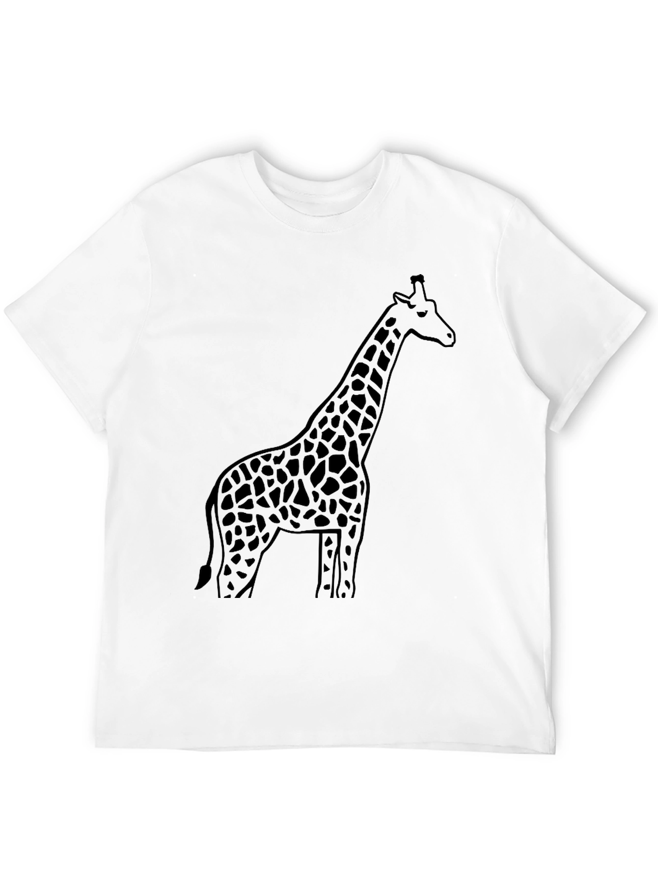 Giraffe Silhouette Black T-Shirt