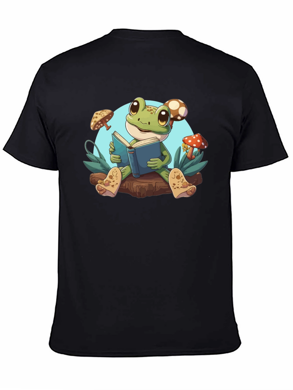Frog Reading Book T-Shirt - Cute Amphibian Tee