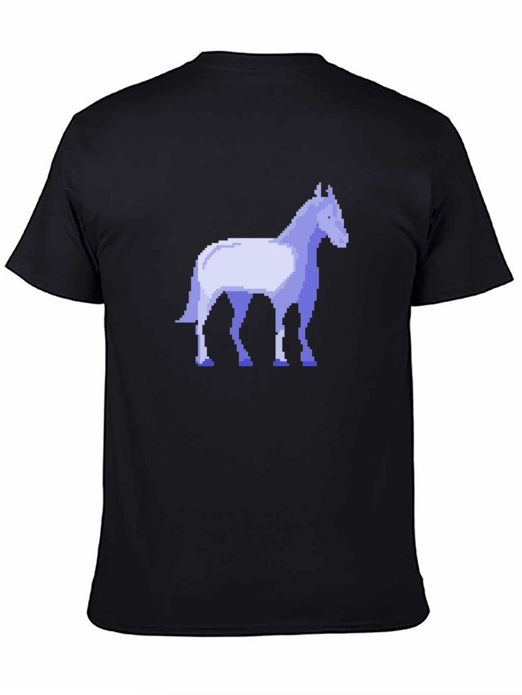 Pixel Horse Black T-Shirt - Retro Gaming Style
