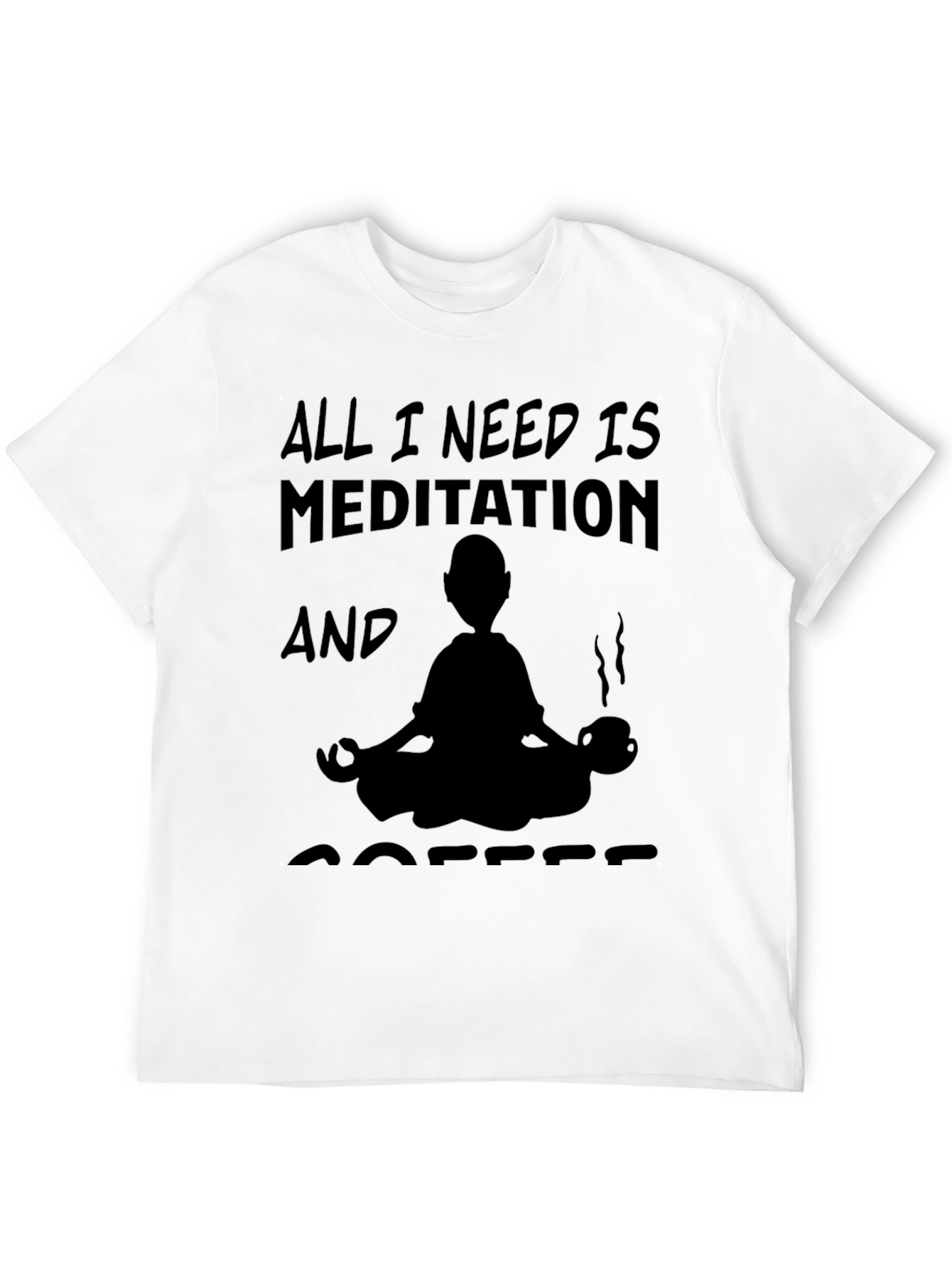 Meditation & Coffee Graphic T-Shirt