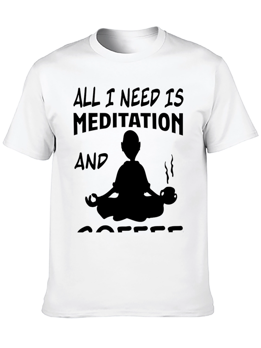 Meditation & Coffee Graphic T-Shirt