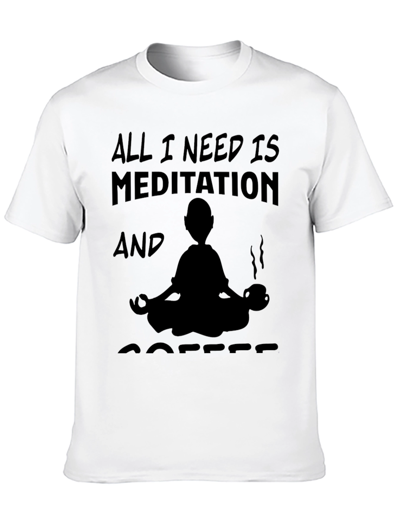 Meditation & Coffee Graphic T-Shirt