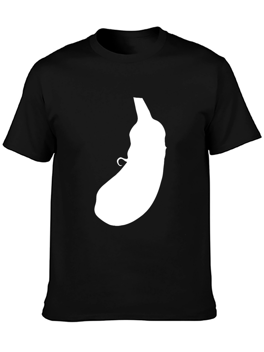 Eggplant Graphic Tee - Black Casual T-Shirt